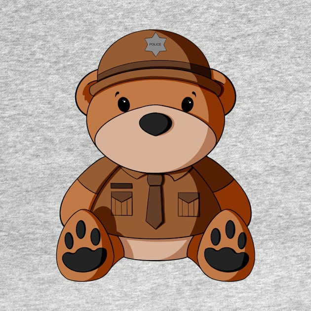 State Trooper Teddy Bear by Alisha Ober Designs